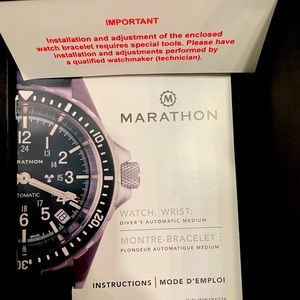 Marathon 38mm stainless steel. 30 ATM